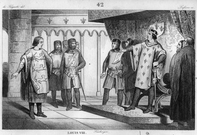 Louis VIII (1187-1226) le Lion reçoit un envoyé de son ennemi Henri III (1207-72) d