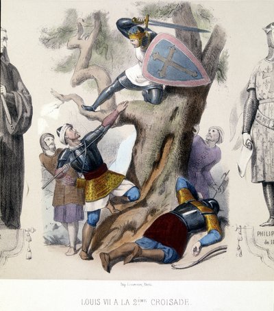 Louis VII le Jeune (1120/1180), Capétiens directs pendant la 2ème Croisade (1147/1149) - Unknown artist