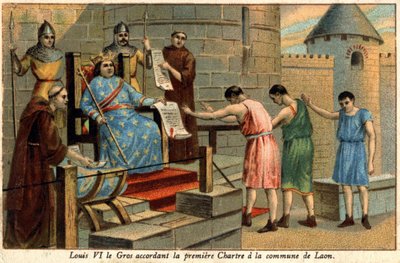 Louis VI a accordé la première charte à la commune de Laon en 1128 - Unknown artist