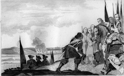Louis XV (1710-1774) à la bataille de Fontenoy en 1745 - Guerre de Succession d