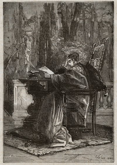 Lucrèce Borgia (1480-1519) par la main mourante de Léon X (Leone 10) (1475-1521) - gravure de « Lucrezia Borgia » par Oscar Pio - 1883 - Unknown artist