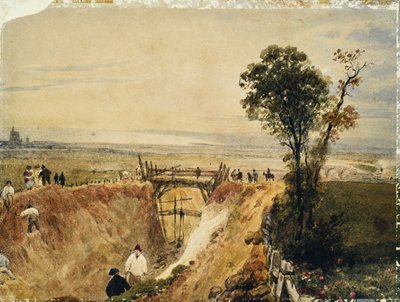 Construction du chemin de fer de Shoreham, c.1840 - Unknown artist