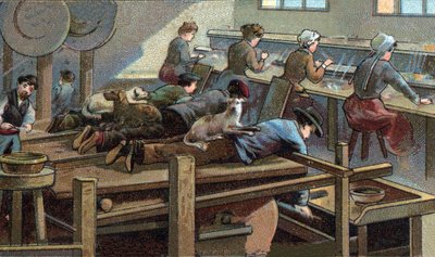 Fabrication de couteaux, atelier de moulage - Unknown artist