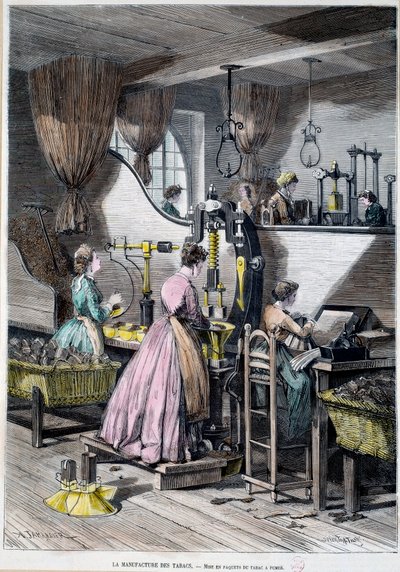 Manufacture de tabac, emballage du tabac à fumer - Unknown artist
