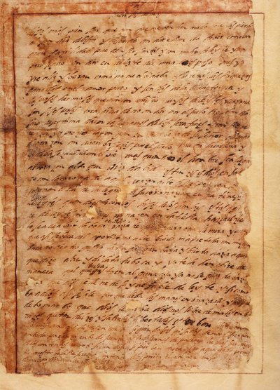 Manuscrit. Lettre n° 7 aux moines de Beas de Segura (Carta n° 7 de S. Juan de la Cruz depuis Málaga aux moniales de Beas de Segura). Papier. 18 novembre 1585 - Unknown artist