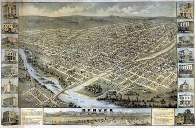 Carte de Denver, Colorado - Unknown artist