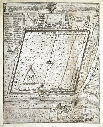 Plan du lazaret de Milan pendant la Grande Peste de Milan en 1630 - Unknown artist