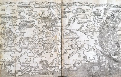 Carte de Palestine - dans « Les Saintes Pérégrinations » par Bernard de Breydenbach - Unknown artist