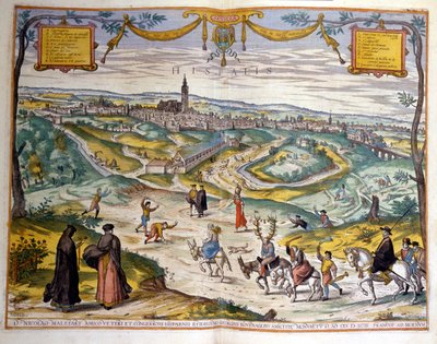Carte de la ville de Séville en 1590. En bas à droite de l