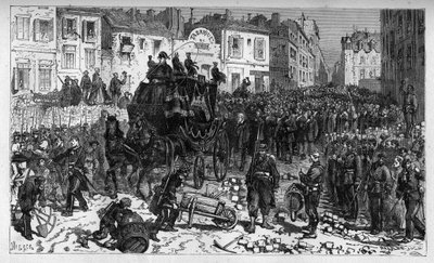 Mars 1871 : enterrement de Charles Hugo, fils de Victor - gravure de « L