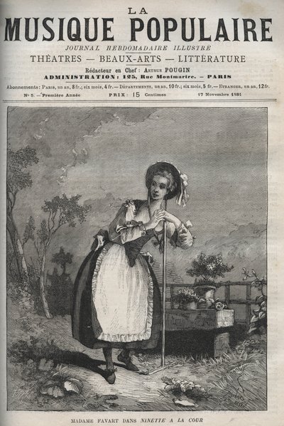 Marie Justine Benoîte Duronceray (Madame Favart) dans « Ninette à la cour ou le Caprice amoureux » - comédie en trois actes et en vers, mêlée d