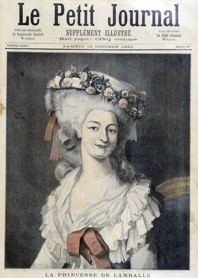 Marie Thérèse de Savoie Carignan (1749-1792), Princesse de Lamballe - Couv "Le Petit Journal" - Unknown artist