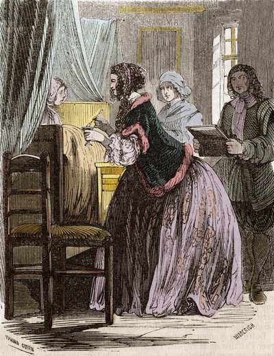 Marquise de Brinvilliers empoisonnant les patients de l