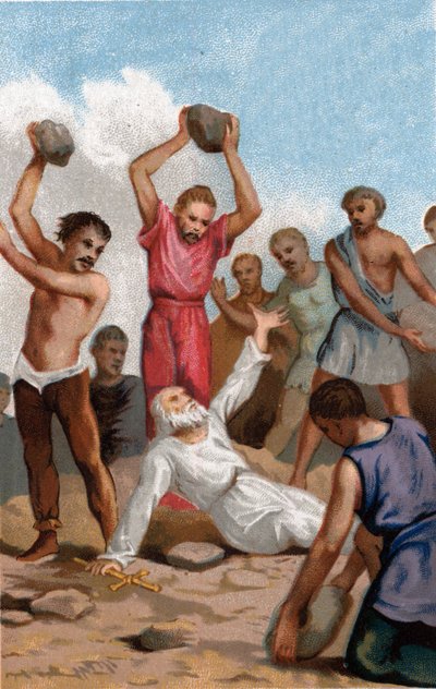 Martyr de Saint Pothin, premier évêque de Lyon et premier évêque de Gaule sous Marc Aurèle à Lyon en 171. - Unknown artist