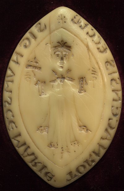 Matrice du sceau du chapitre de Tournai. Utilisé depuis le XIIe siècle. Avec l