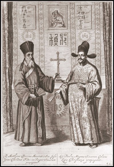 Matteo Ricci (à gauche) et Paul Ly (à droite) en costume chinois - dans « L