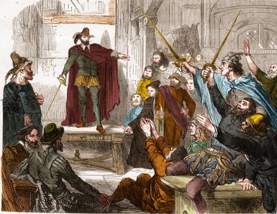 Réunion du Comité des Seize en 1588 (Conseil des représentants des Seize quartiers de Paris) Comité insurrectionnel formé à Paris pendant la Ligue - Unknown artist