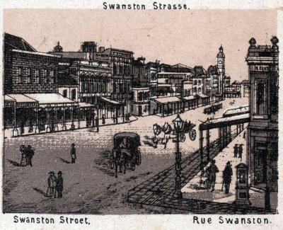 Melbourne, Australie : vue de Swanston Street - Unknown artist