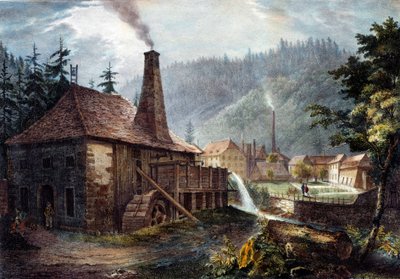 Métallurgie : Vue des forges de Framont - Unknown artist