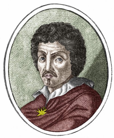 Michelangelo Merisi dit il Caravaggio ou Caravaggio (1569 - 1609), gravure 17e siècle. - Unknown artist