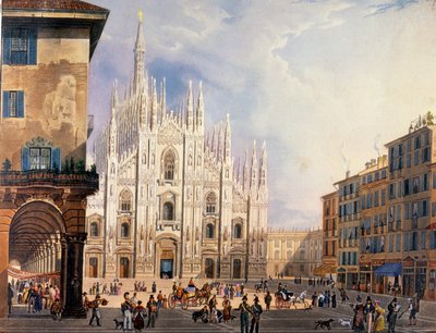 Milan, Place du Dôme vers 1825 - Unknown artist