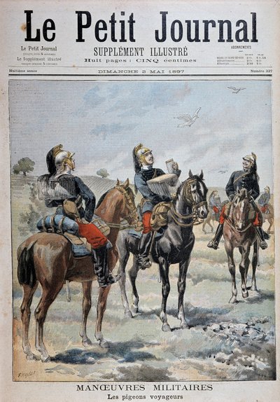 Manœuvres militaires : les pigeons voyageurs - dans "Le Petit Journal" du 02/05/1897 - Unknown artist