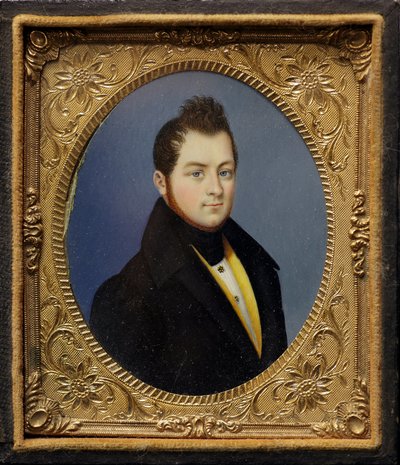 Portrait miniature de Camillo Benso, comte de Cavour (peinture) - Unknown artist