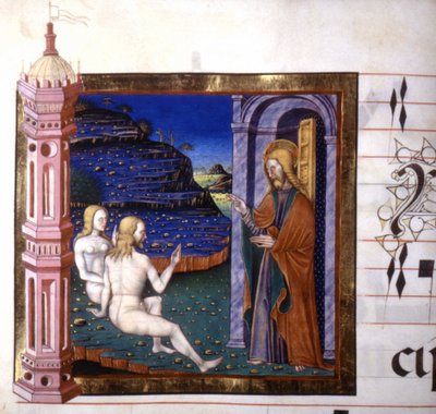 Miniature représentant la création d