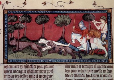 Chasse au renard miniature du manuscrit fr. 1297 - Unknown artist