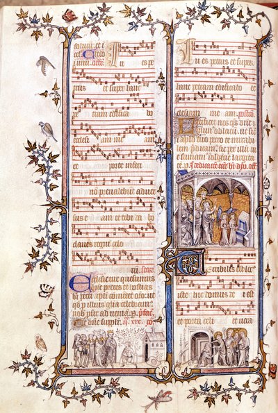 Missel de Saint Denis, vers 1350. Miniature représentant Clotaire et Dagobert - Unknown artist