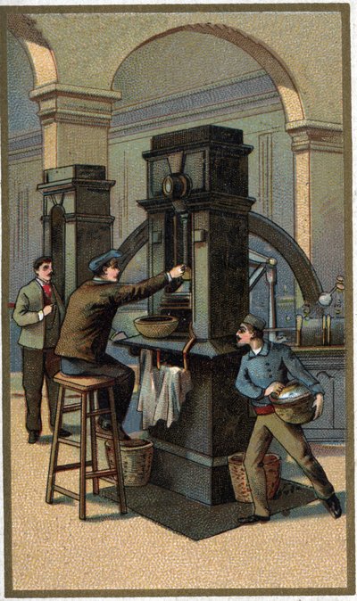 Presse monétaire Chromolithographie de la fin du XIXe siècle - Unknown artist