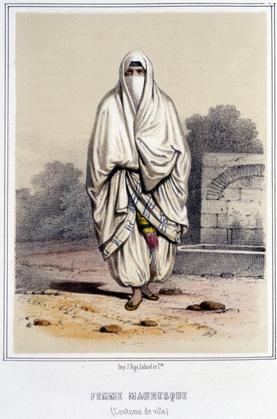 Femme maure en costume de ville à Alger pendant la seconde moitié du XIXe siècle - Unknown artist