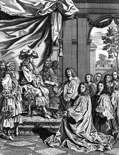 Magistrats municipaux présentant au roi Louis XIV la description de son entrée à Paris - Unknown artist