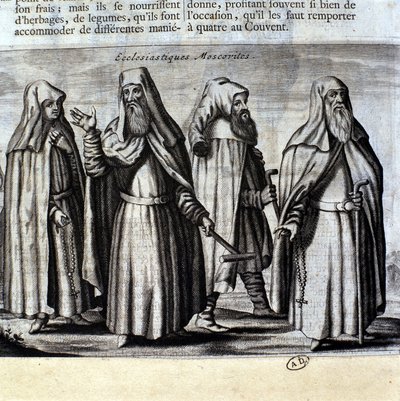 Clergé moscovite, gravure - Unknown artist