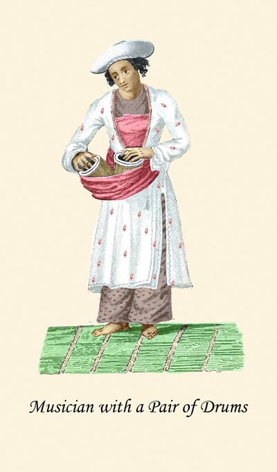 Musicien avec une paire de tambours - Unknown Artist