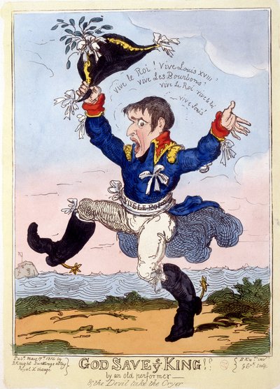 Napoléon 1er chantant « Vive le roi » pour l