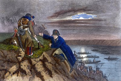Napoléon Bonaparte a traversé le Danube en mai 1809 - Unknown artist