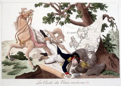 Napoléon : La Chute du Titan Moderne - dans « Napoléon 1er », Collection de Caricatures - Unknown artist