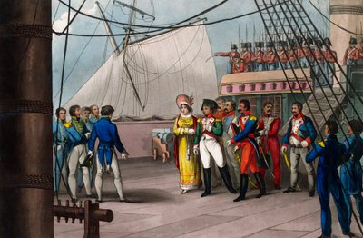 Napoléon se confie à la foi britannique - Napoléon Bonaparte à bord du Bellerophon, le navire britannique qui l