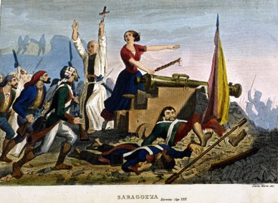 Guerres napoléoniennes : le siège de Saragosse. 1808. Coll. Privée, Milan - Unknown artist