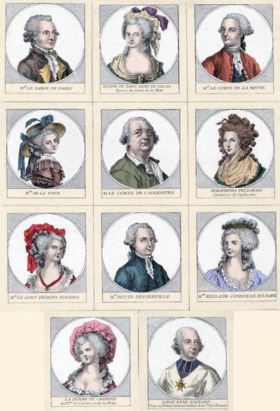 Affaire du Collier - Les principaux personnages impliqués dans l