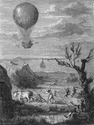 Nicolas Blanchard et le Dr. Jefferies sont partis de la côte de Douvres le 7 janvier - Unknown artist