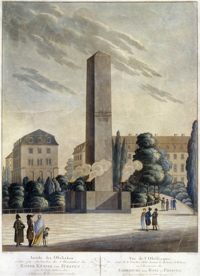 Obélisque devant le château de Weimar - Unknown artist