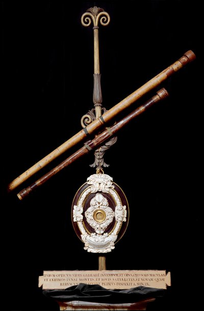 Lentille objective et lunette astronomique de Galilée - Unknown artist