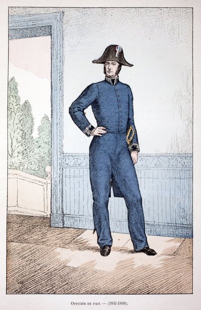 Officier de paix (1841-1848) (illustration de Histoire du corps des gardiens de la paix) - Unknown artist
