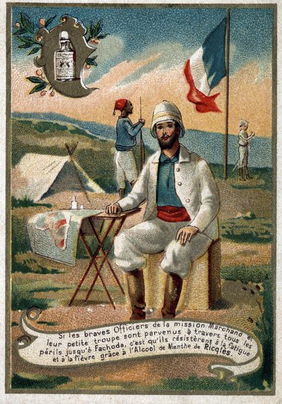 Officier de la Mission Marchand. Chromolithographie du 19ème siècle - Unknown artist
