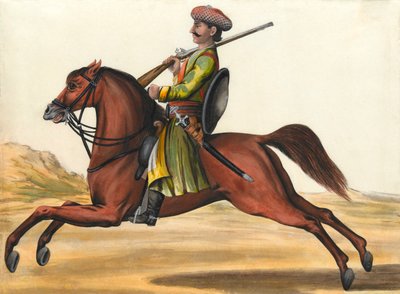 Un des cavaliers indigènes au service du Nawaab - Unknown