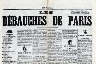 Un des journaux "Les débauches de Paris", fin du XIXe siècle - Unknown artist