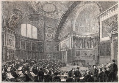 Ouverture de la session du Sénat et admission du général Charles Cousin Montauban, vicomte de La Guéronnière et de Forcade, le 2 décembre - Unknown artist