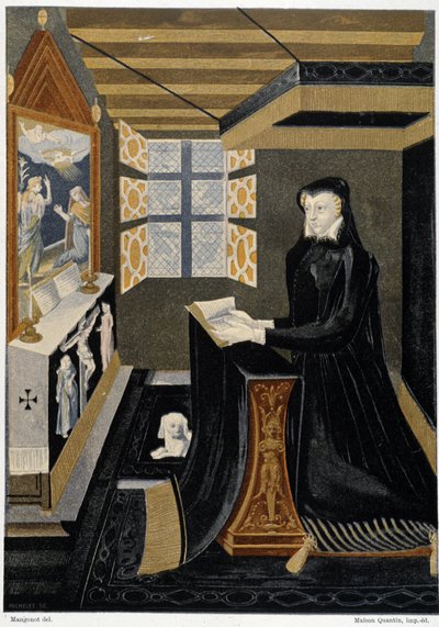Oratoire de la reine Catherine de Médicis (Caterina de Medici) (Reine en prière) - basé sur un émail du XVIe siècle, musée de Cluny - Unknown artist